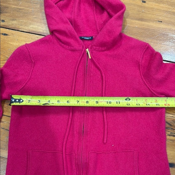 Magashoni Pink Hooded Cashmere Zip-Up Sweater Size Small - Picture 5 of 9